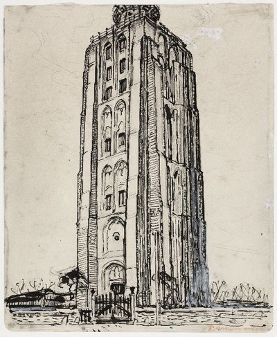 Lighthouse at Westkapelle by Piet Mondrian